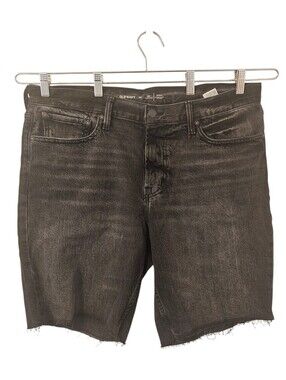 Black Old Navy Men's Slim Ripped Cut-Off Denim Shorts
